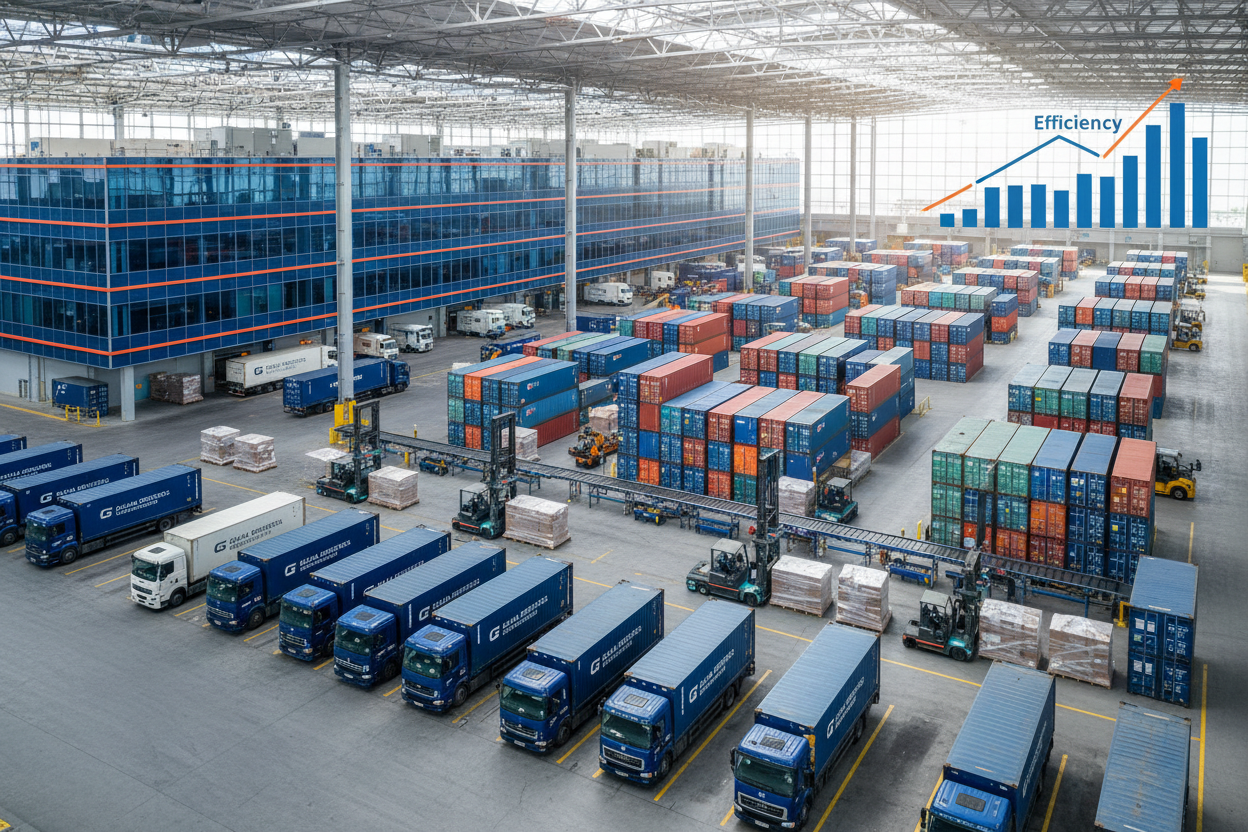 perfect image to use as a cover page for logistics website